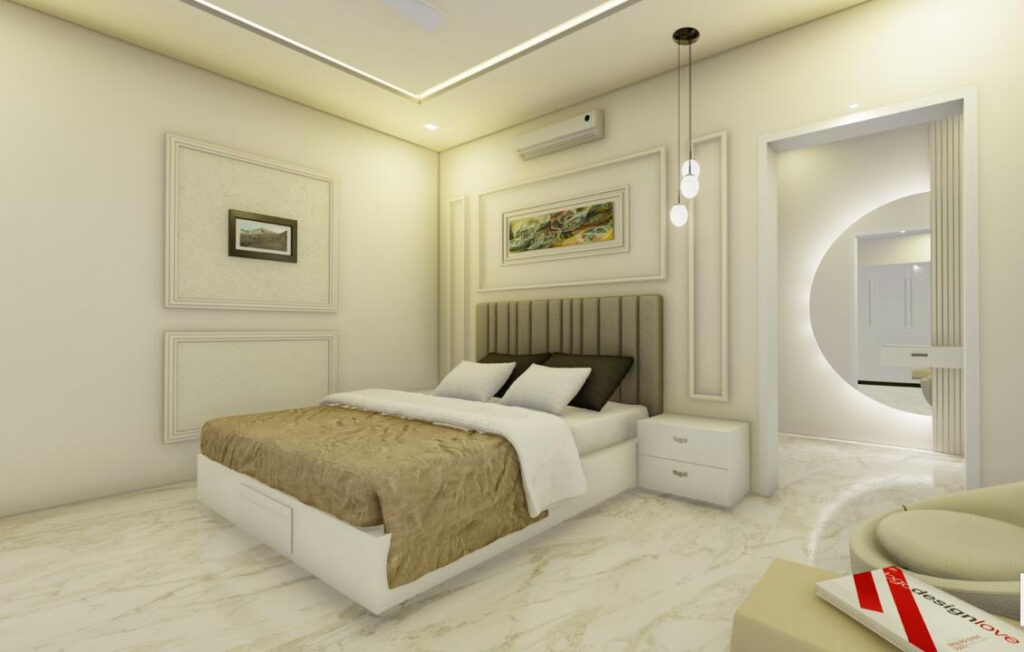minimal bed room interior kannur