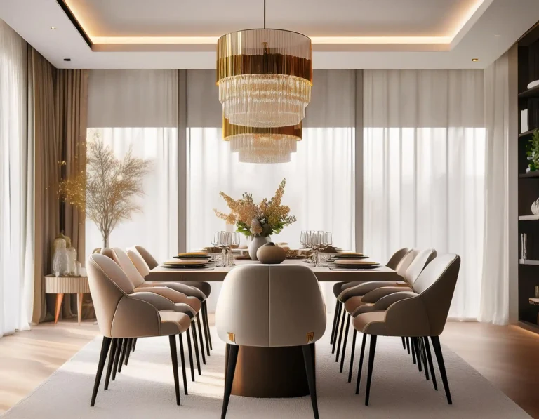 elegant dining room in kannur